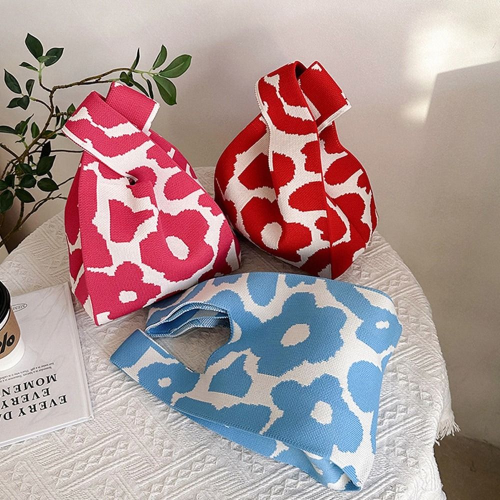 Women Bags Handmade - กระเป๋าช้อปปิ้งสุดอินเทรนด์ กระเป๋าเครื่องสำอางทำมือ กระเป๋าเก็บของความจุขนาดใหญ่ กระเป๋าถือแบบถัก กระเป๋าสะพายไหล่ กระเป๋าโท้ทสำหรับผู้หญิง