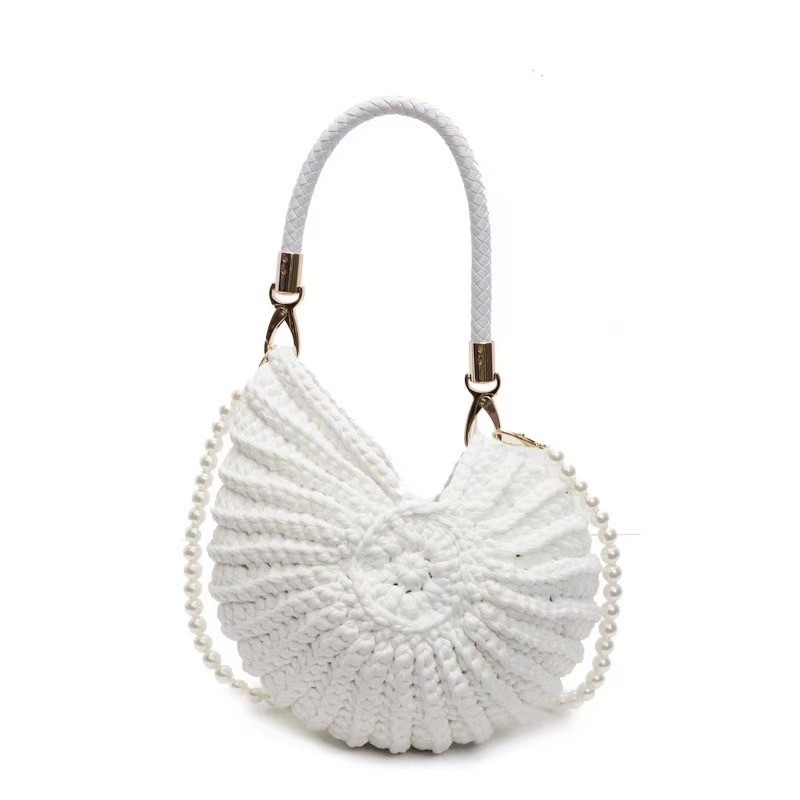 กระเป๋าถือโครเชต์รูปทรงเปลือกห - Women Bags Handmade บทวิจารณ์และราคา