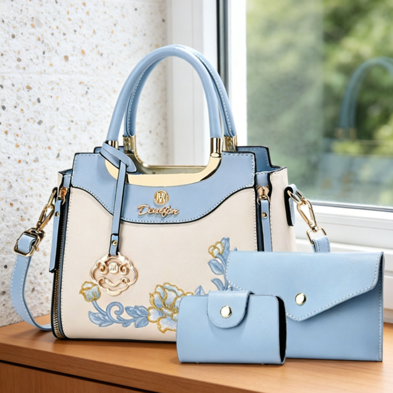 ชุดกระเป๋าถือปักลายคุณภาพสูง 3 - Women Bags Casual บทวิจารณ์และราคา