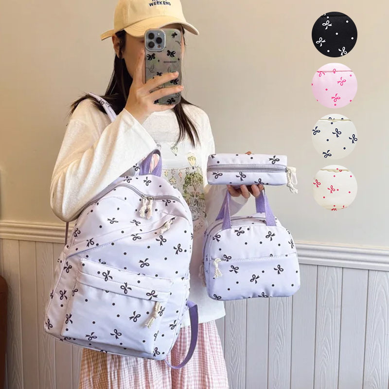 ชุดกระเป๋าเป้สะพายหลังลายดอกไม - Women Bags Casual บทวิจารณ์และราคา