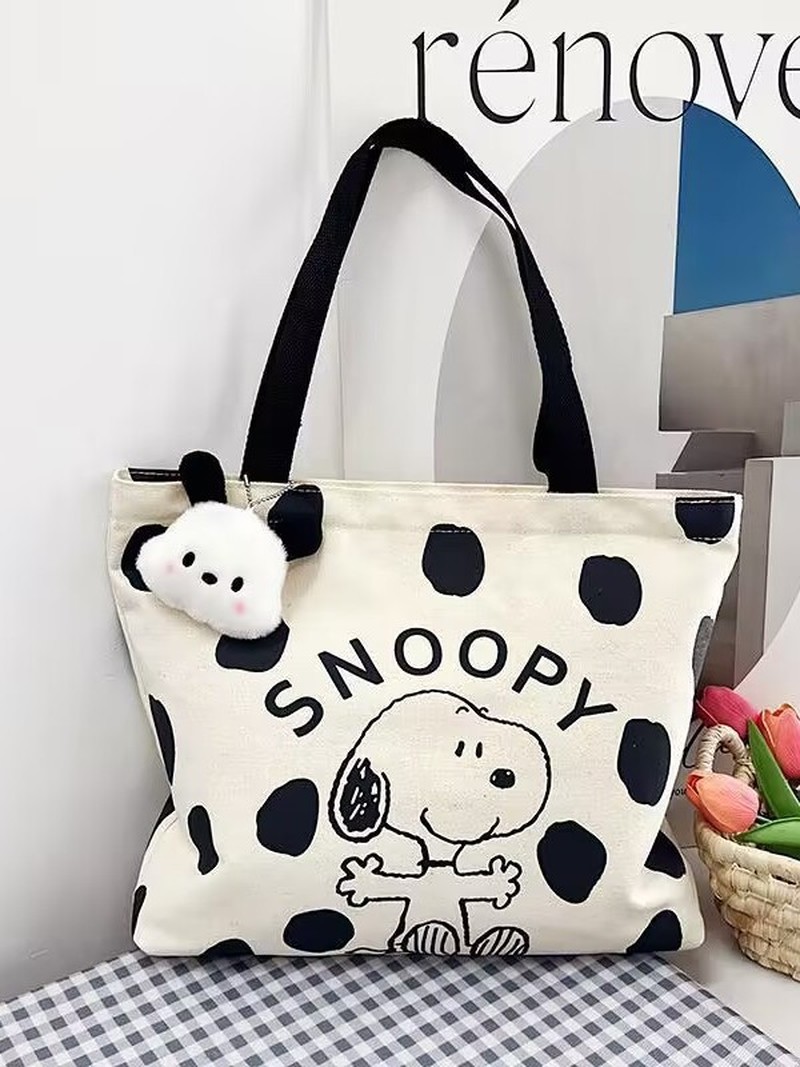 กระเป๋าสะพายผ้าแคนวาสลายการ์ตู - Women'S Bags Everyday บทวิจารณ์และราคา
