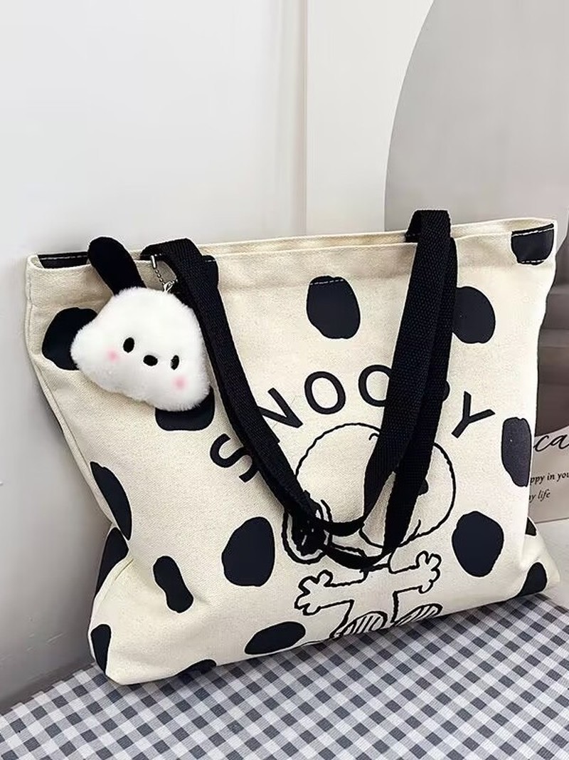 กระเป๋าสะพายผ้าแคนวาสลายการ์ตู - Women'S Bags Everyday บทวิจารณ์และราคา