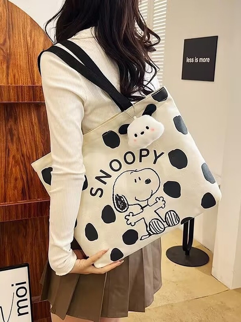 กระเป๋าสะพายผ้าแคนวาสลายการ์ตู - Women'S Bags Everyday บทวิจารณ์และราคา