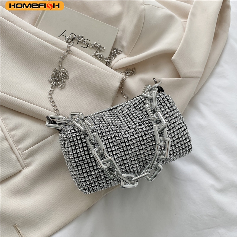 HOMEFISH กระเป๋าทรงถังประดับเพ - Mini Purse Chain บทวิจารณ์และราคา