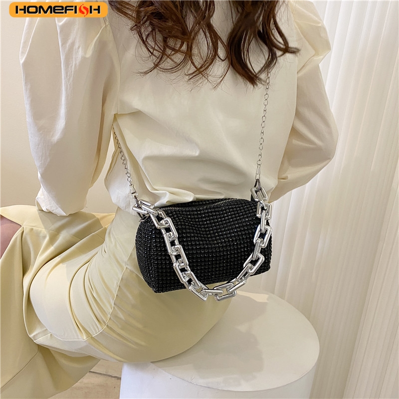 HOMEFISH กระเป๋าทรงถังประดับเพ - Mini Purse Chain บทวิจารณ์และราคา
