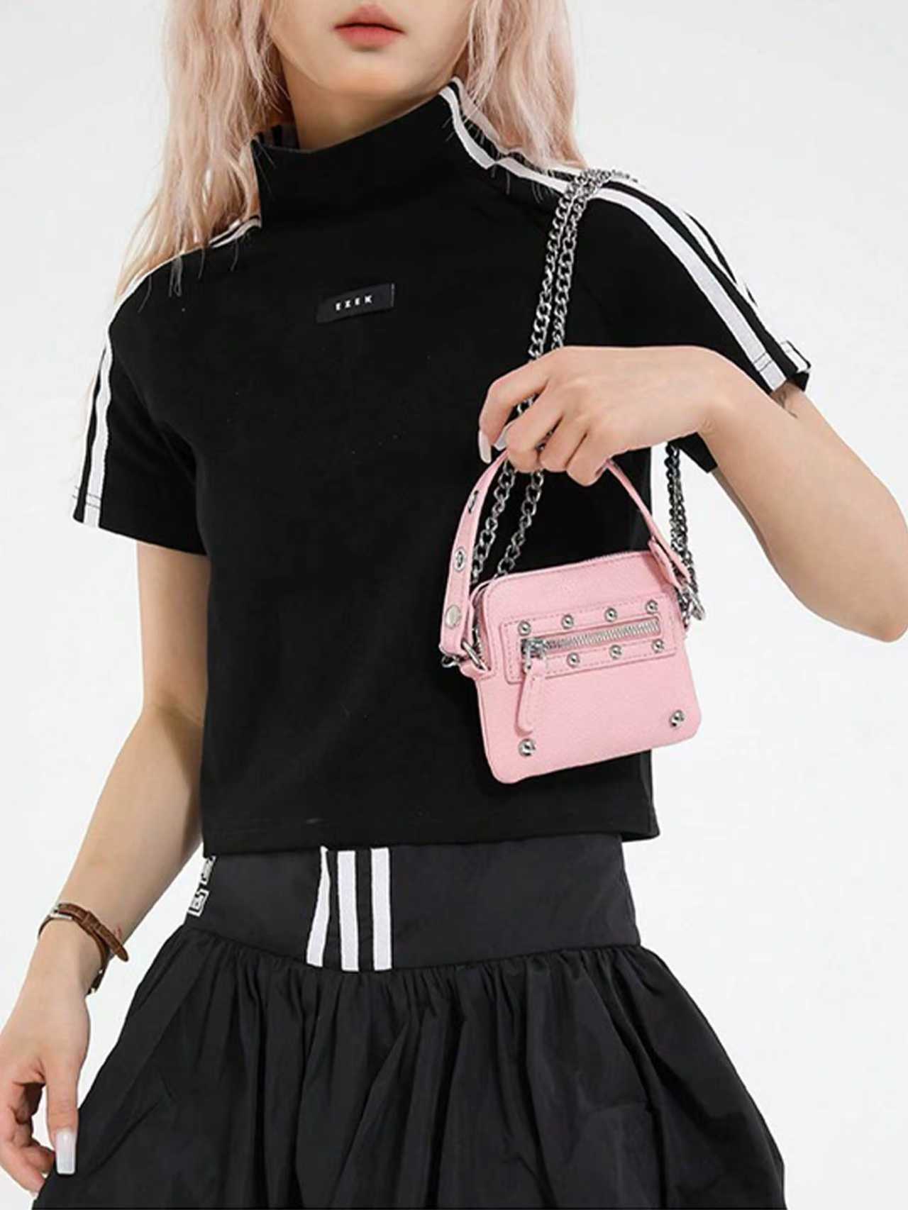 กระเป๋าสะพายไหล่ทรงสี่เหลี่ยมเ - Mini Purse Chain บทวิจารณ์และราคา