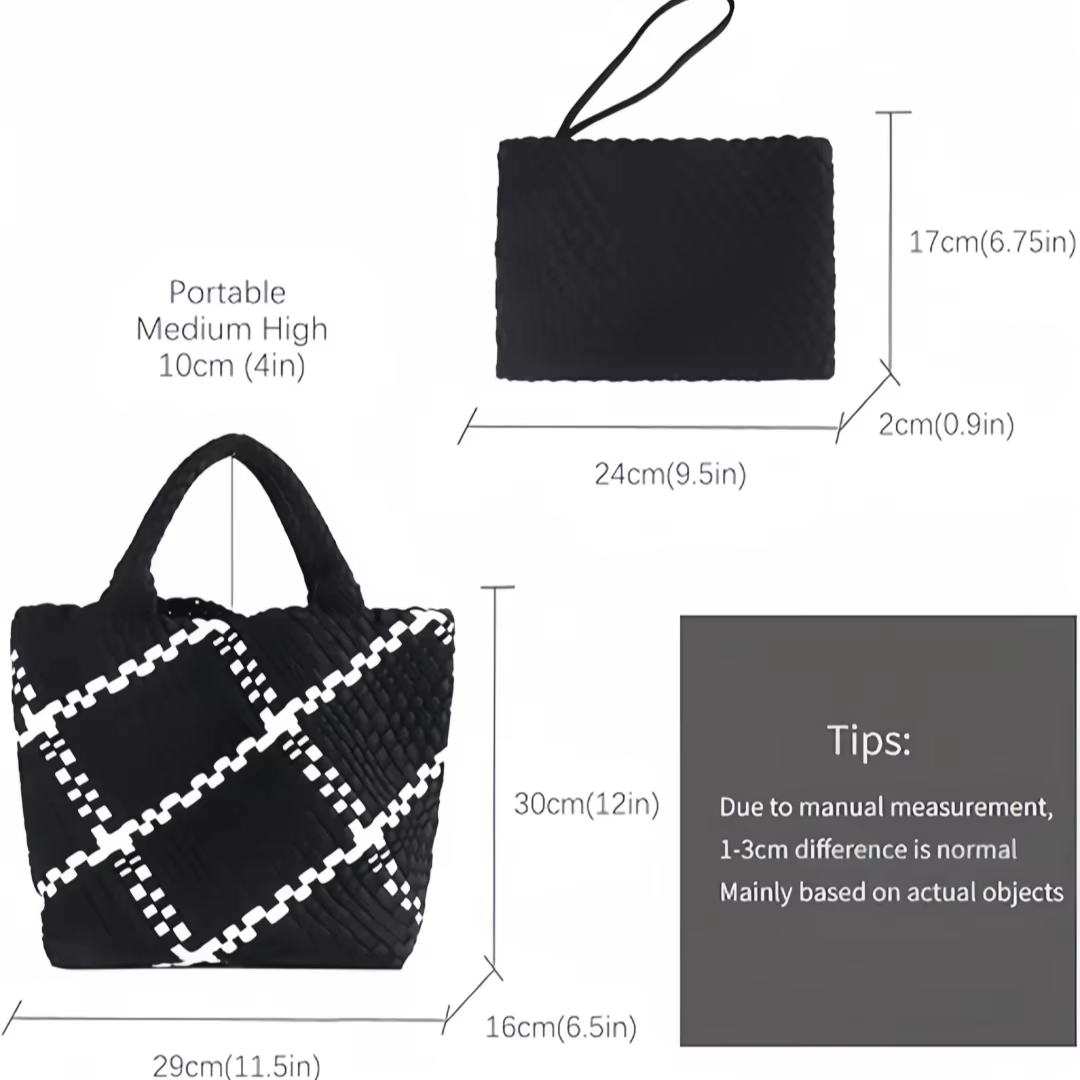 กระเป๋าถือสานนีโอพรีนแบบใหม่ลด - Women Bags Handmade บทวิจารณ์และราคา